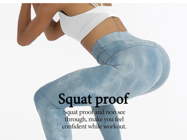 Ododos 7/8 Spacedye Workout Cross Waist Squat Proof Leggings