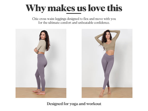 Why Love Ododos Cross Waist Workout Yoga Leggings