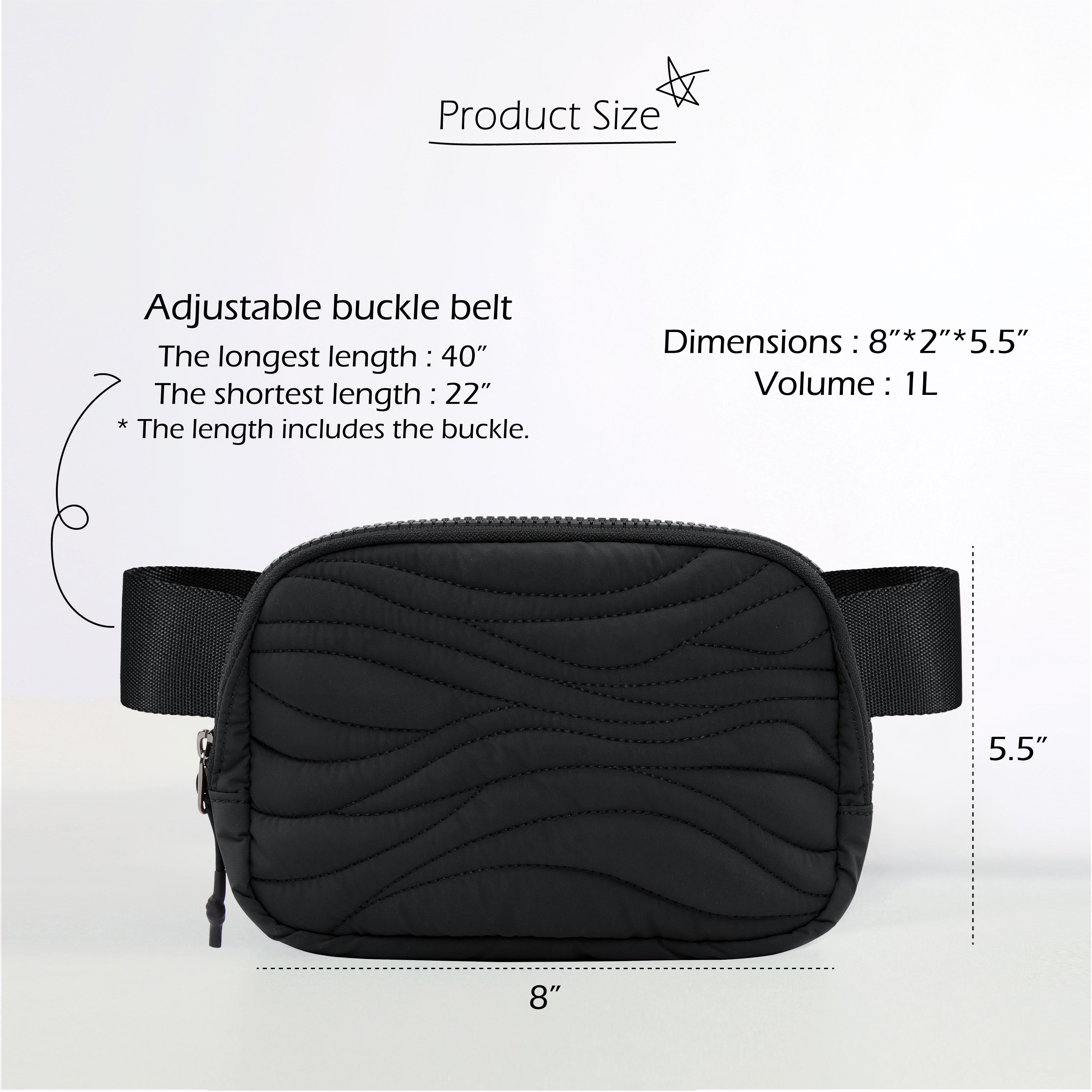 Quilted Designer Mini Belt Bag