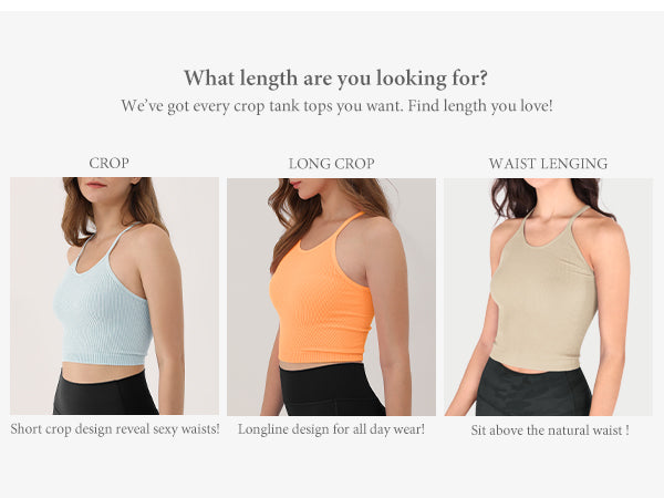 Women's Crop 3-pack Washed Seamless Rib-knit Camisole Crop Tank