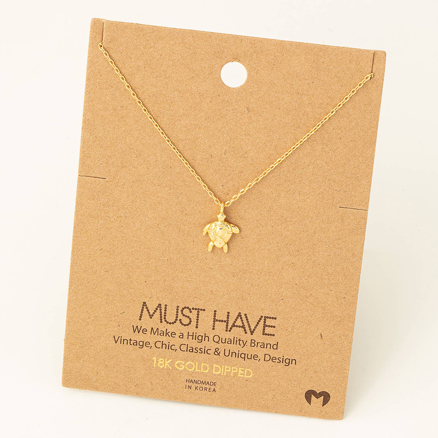 Dainty Turtle Charm Necklace