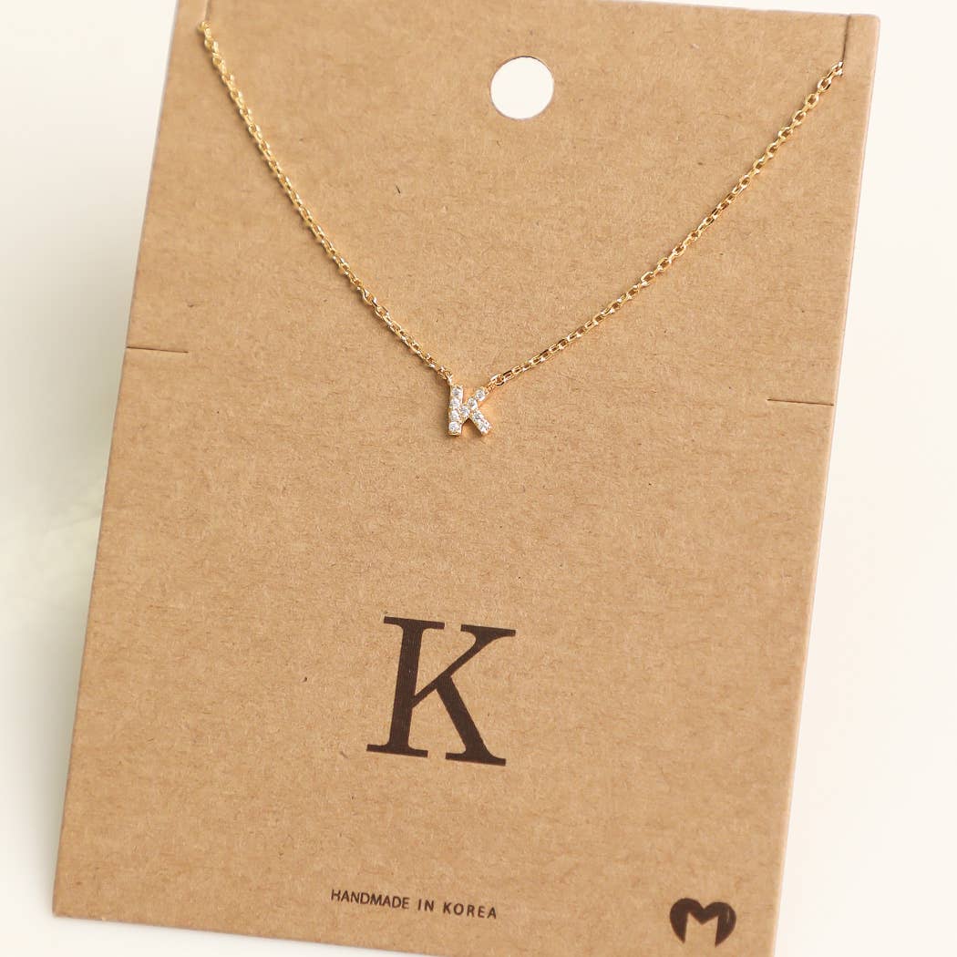 Mini Initial K Necklace