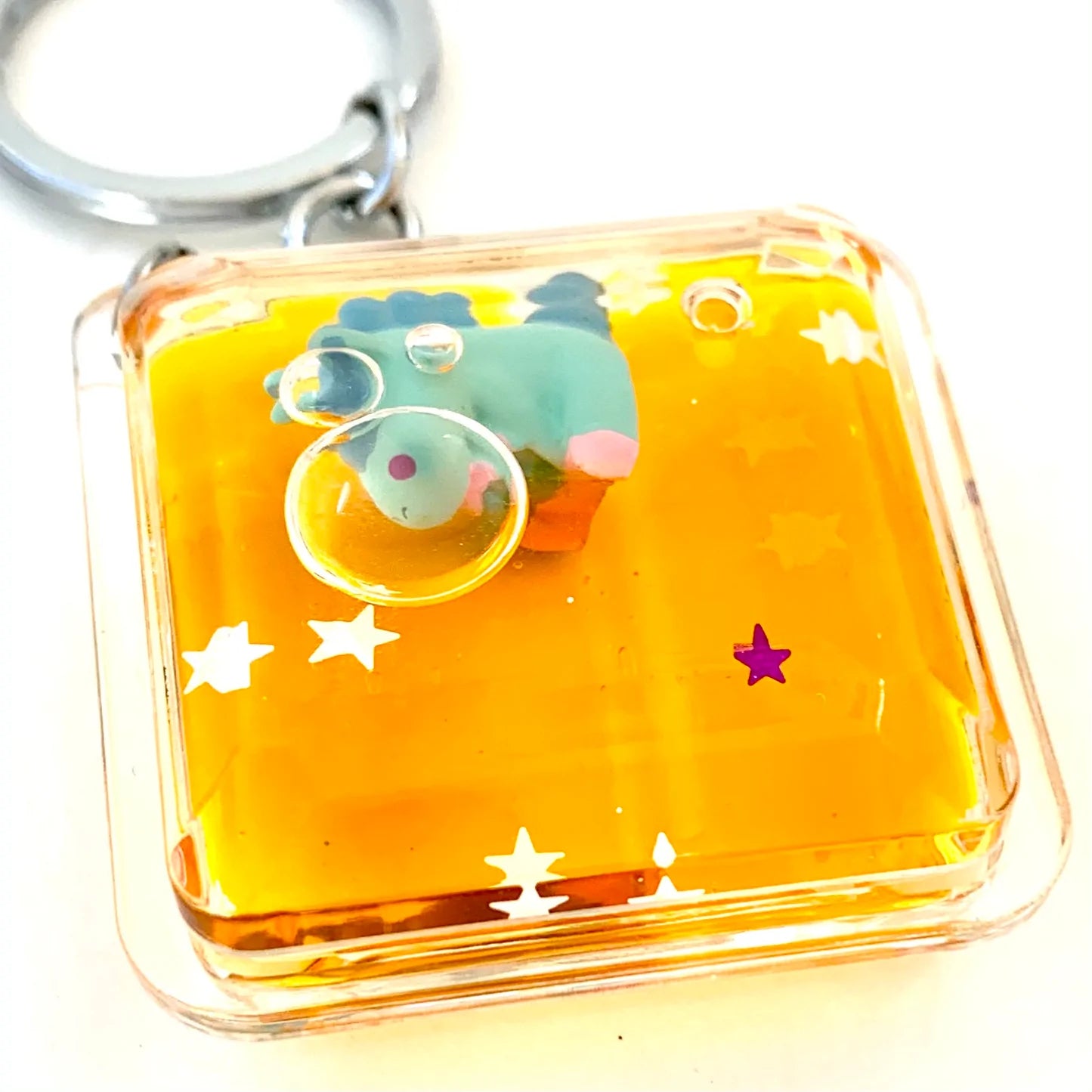 Floating Unicorn Charm Keyring