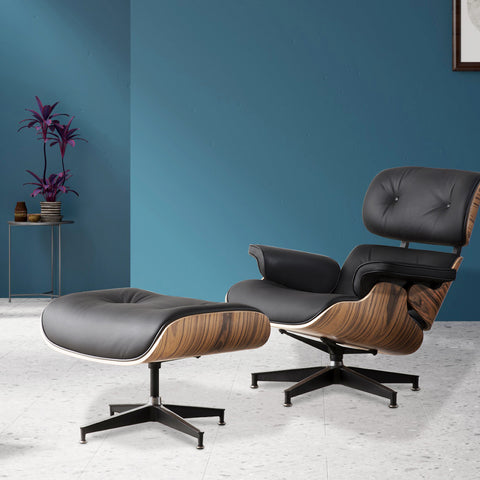 Top Grain Leather Lounge Chair, Lounge Chair With Ottoman Leather