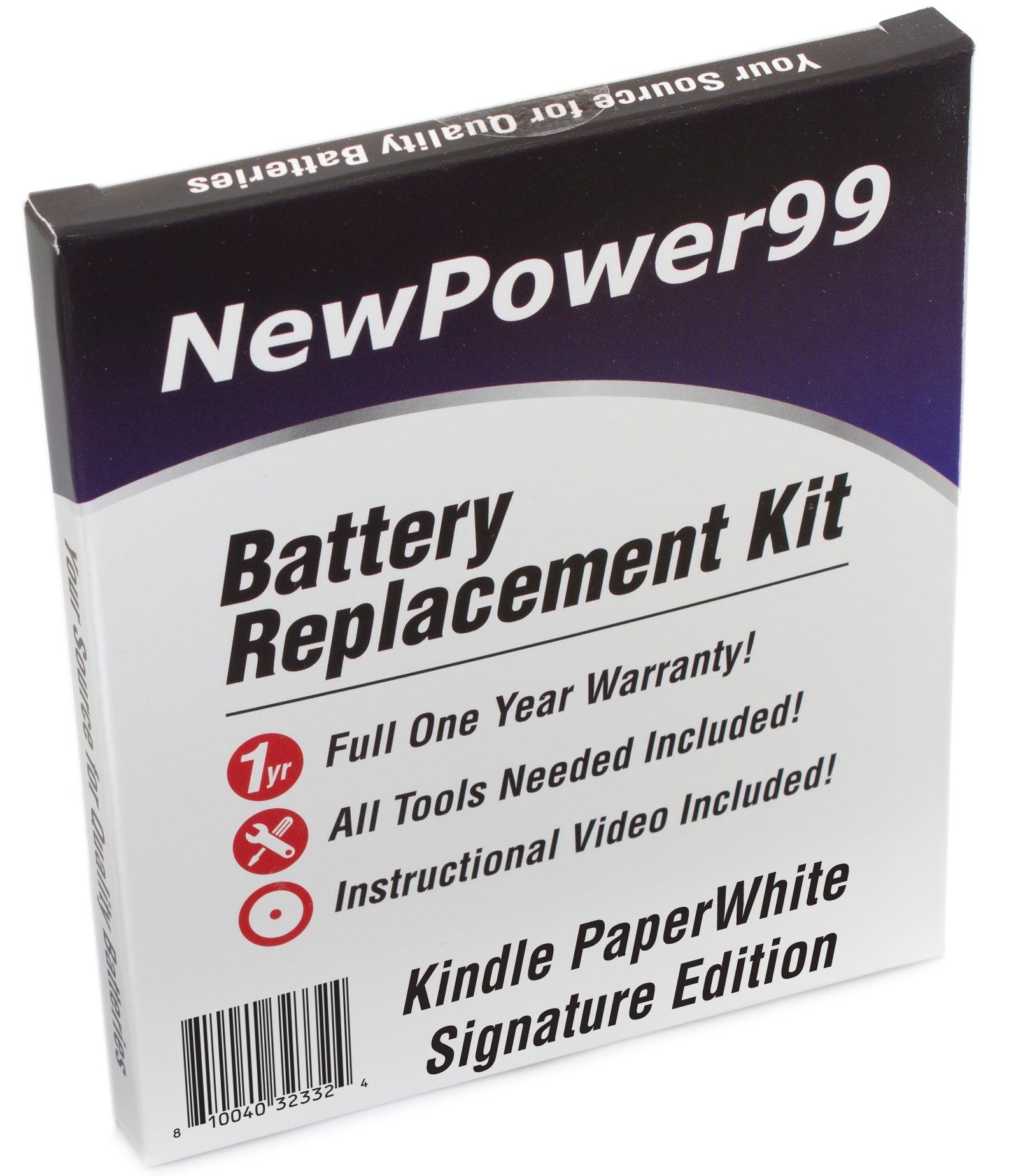 Kindle Paperwhite Signature Edition Battery Replacement Kit with Tools, Video Instructions and Extended Life Battery