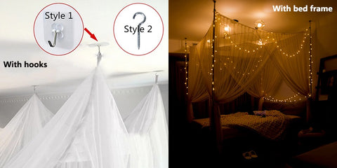 4 Corners Bed Canopy Mosquito Net Installation