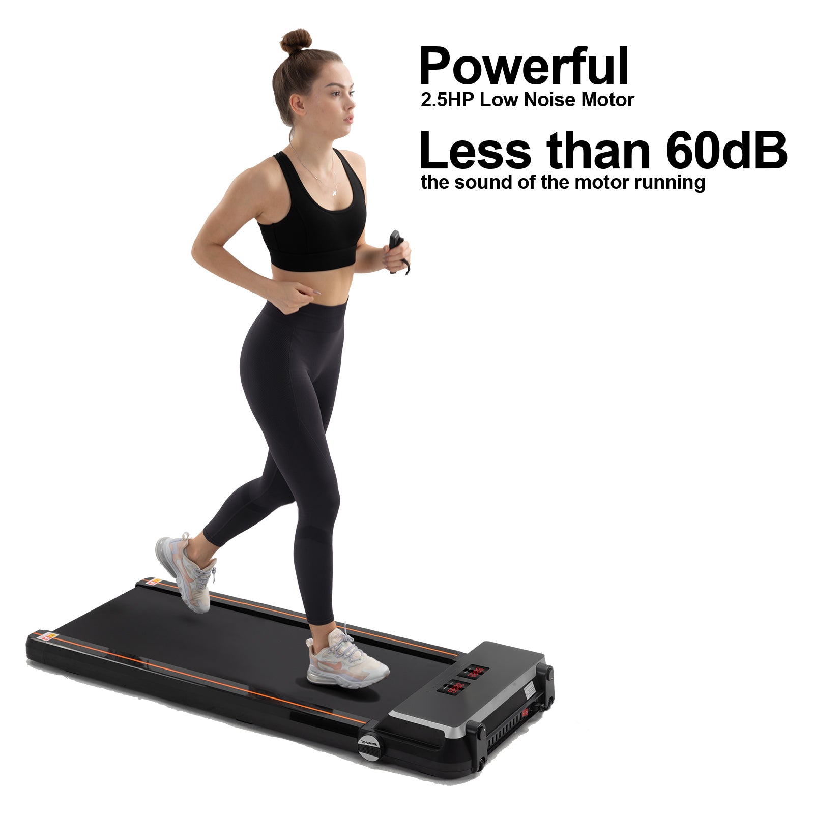 FYC Under Desk Treadmill 2.5HP Slim Walking Treadmill 265LBS - Electric Treadmill with APP Bluetooth Remote Control LED Display, Running Walking Jogging for Home Office Use (Installation Free)