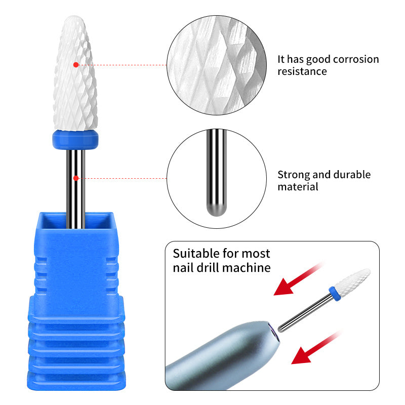 1PCS Nail Cone Tip Ceramic Drill Bits Electric Cuticle Clean Rotary For Manicure Pedicure Grinding Head Sander Tool If you purchase more than two items;  the shipping fee will not increase.