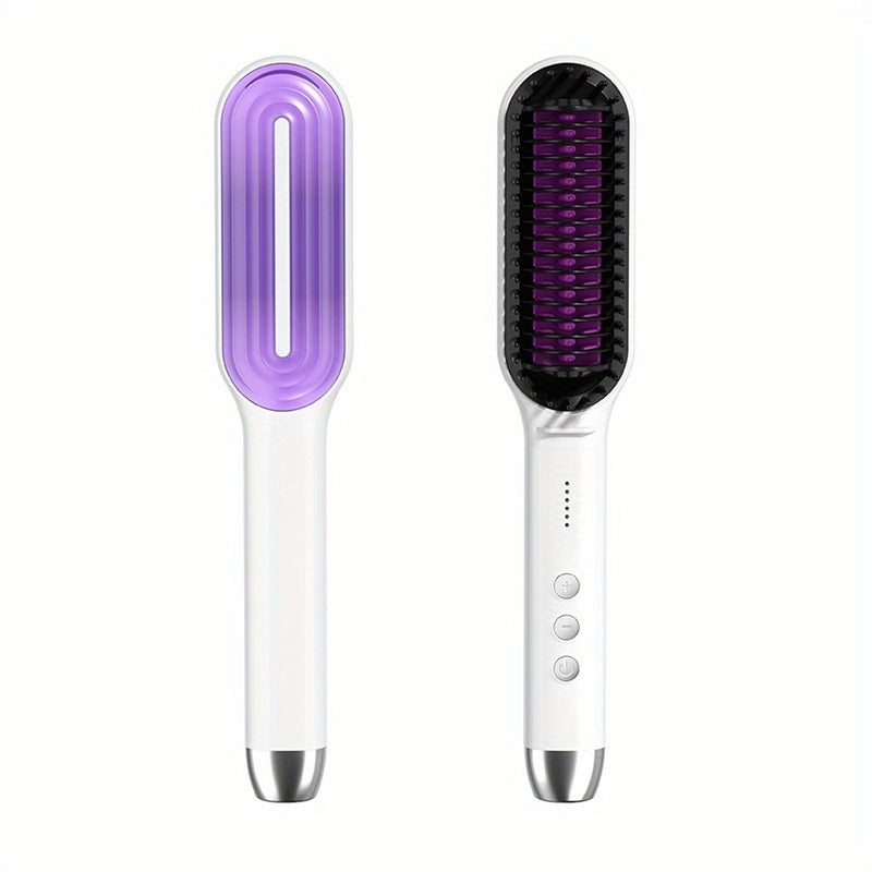 Professional Hair Straightener Brush Electric Straightening Beard Comb Electric Straightening Beard Comb Hairdressing Tool With 5-speed Temperature Control