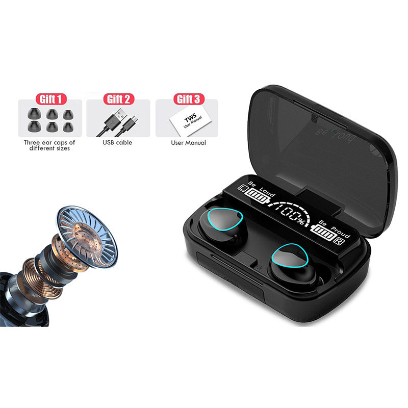 M10 True Wireless Bluetooth Earbuds with 1200mAh Charging Case