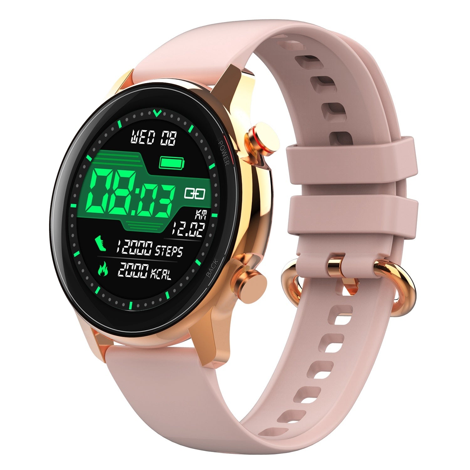Wireless Smart Watch Fitness Tracker for Men Women 1.32in IP68 Waterproof Full Touch Sport Bracelet Wrist Watch with Heart Rate Blood Pressure Sleep Monitor Pedometer