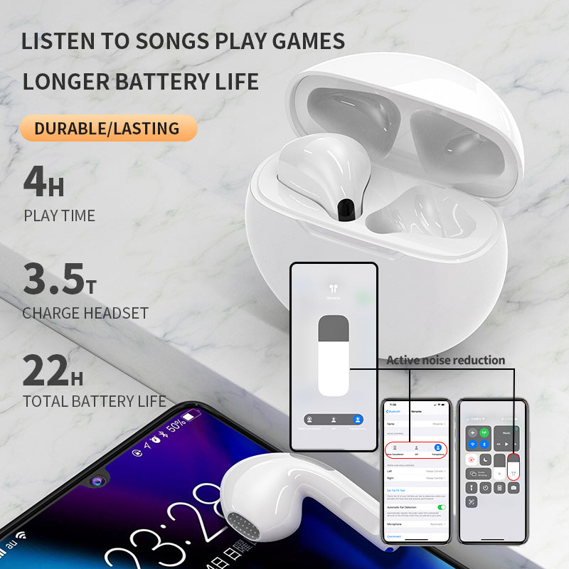 Original Pro6 TWS Touch Control Wireless Headphone Bluetooth 5.0 Earphones Sport Earbuds Music Headset For Iphone Xiaomi phones