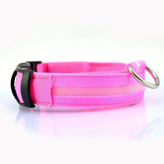 Pet Dog Nylon Safety Collar LED Light Puppy Necklace Dog Accessories