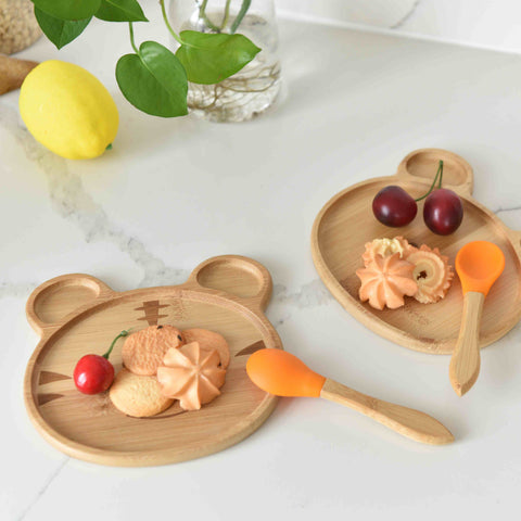 bamboo bear cup plates