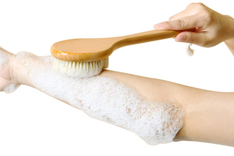 wooden body brush