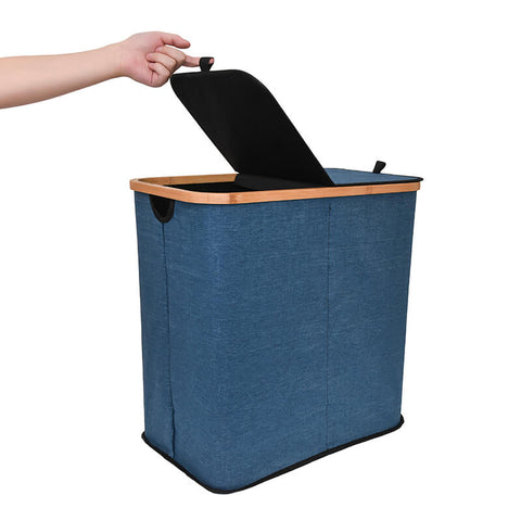 2 Drawers Collapsible Fabric Storage Bins with Lids