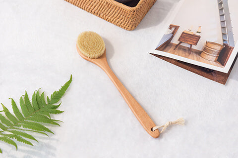 natural wood body brush