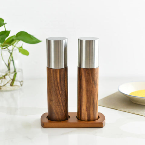 Wooden Salt and Pepper Grinder Set 