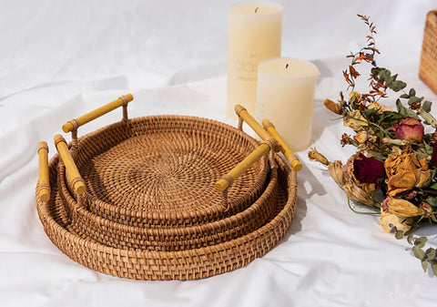 Hand Woven Rattan Basket