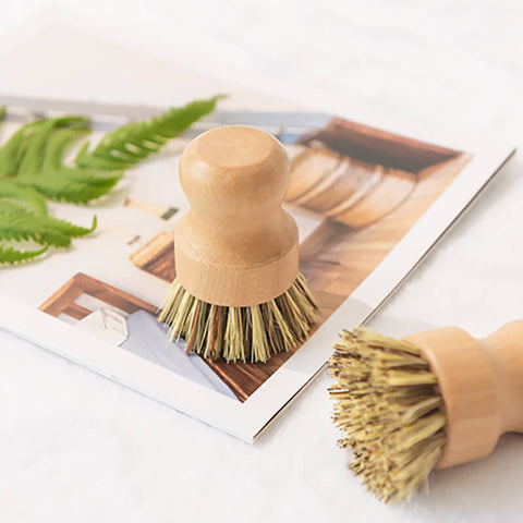 how to use a dish brush wooden