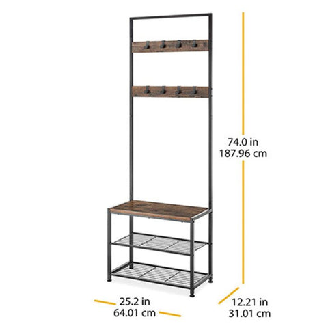 Multifunctional Clothes Rack with Shelves