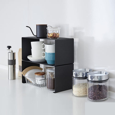stackable kitchen organization shelf
