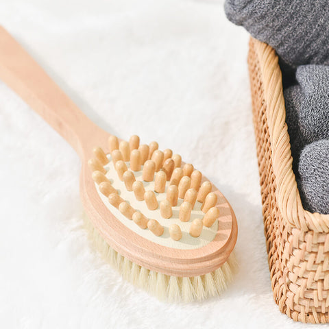 shower brush for dry brushing