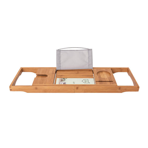 Wood bathtub tray