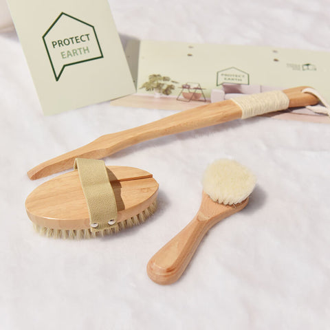 Wholesale wood dry brush set