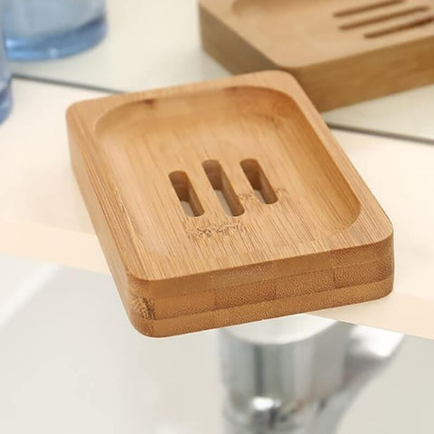 Compostable wooden soap dish