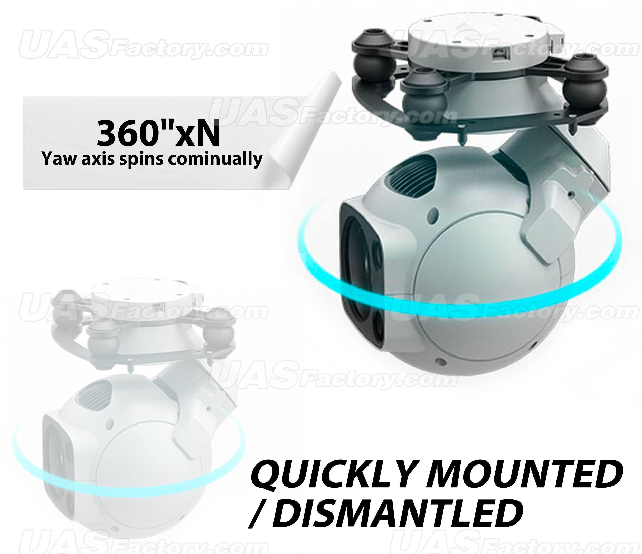 Apollo R Uas Apollo-R 10X optical zoom 200 m Laser night 360° unlimited rotation 2 ...
