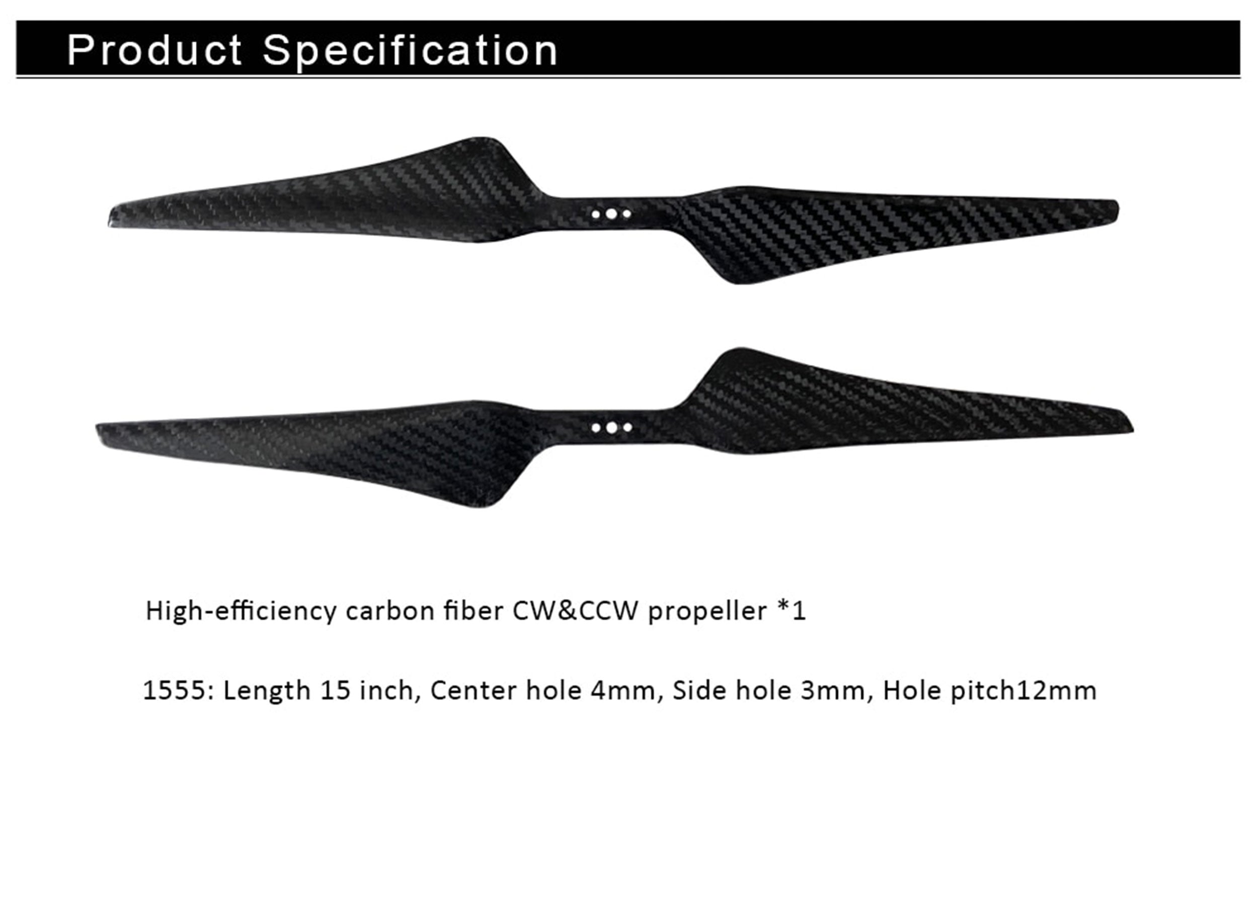 1555 Propeller CW&CCW Carbon Fiber Fixed Wing UAV – UAS Factory Co., LTD