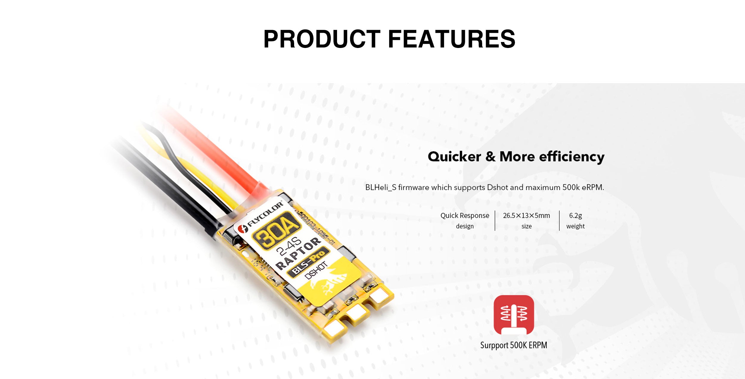 Uas Raptor FLYCOLOR ESC Raptor BLS 15A/20A/30A/50A – UAS Factory Co., LTD