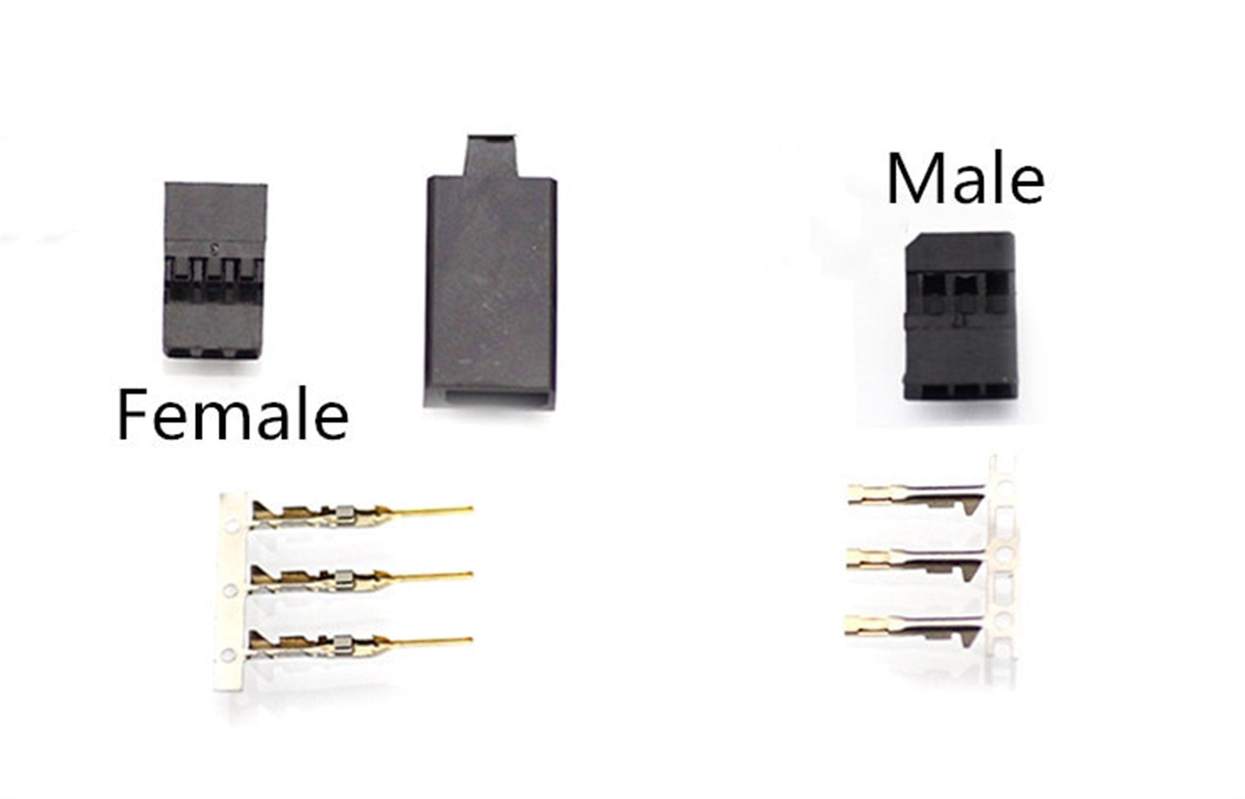 10 sets Jr Futaba Servo Receiver Connector Plug with Lock and Male Fem ...