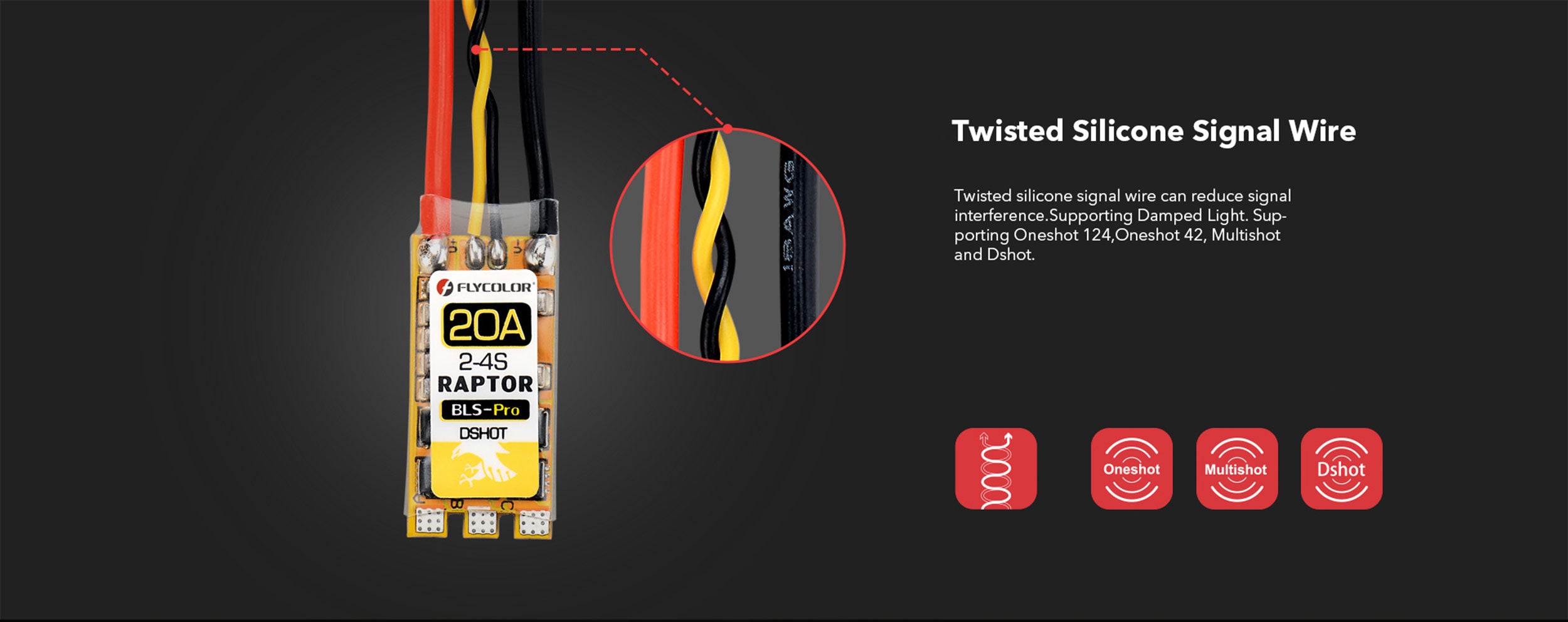 Uas Raptor FLYCOLOR ESC Raptor BLS 15A/20A/30A/50A – UAS Factory Co., LTD