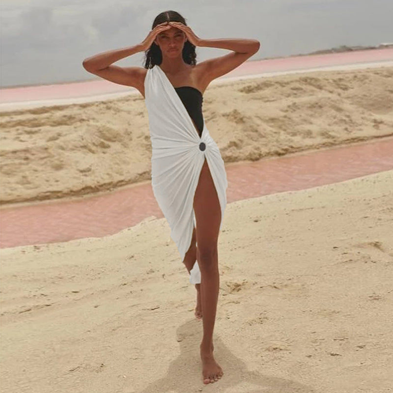 One-Shoulder Bikini Cover Up