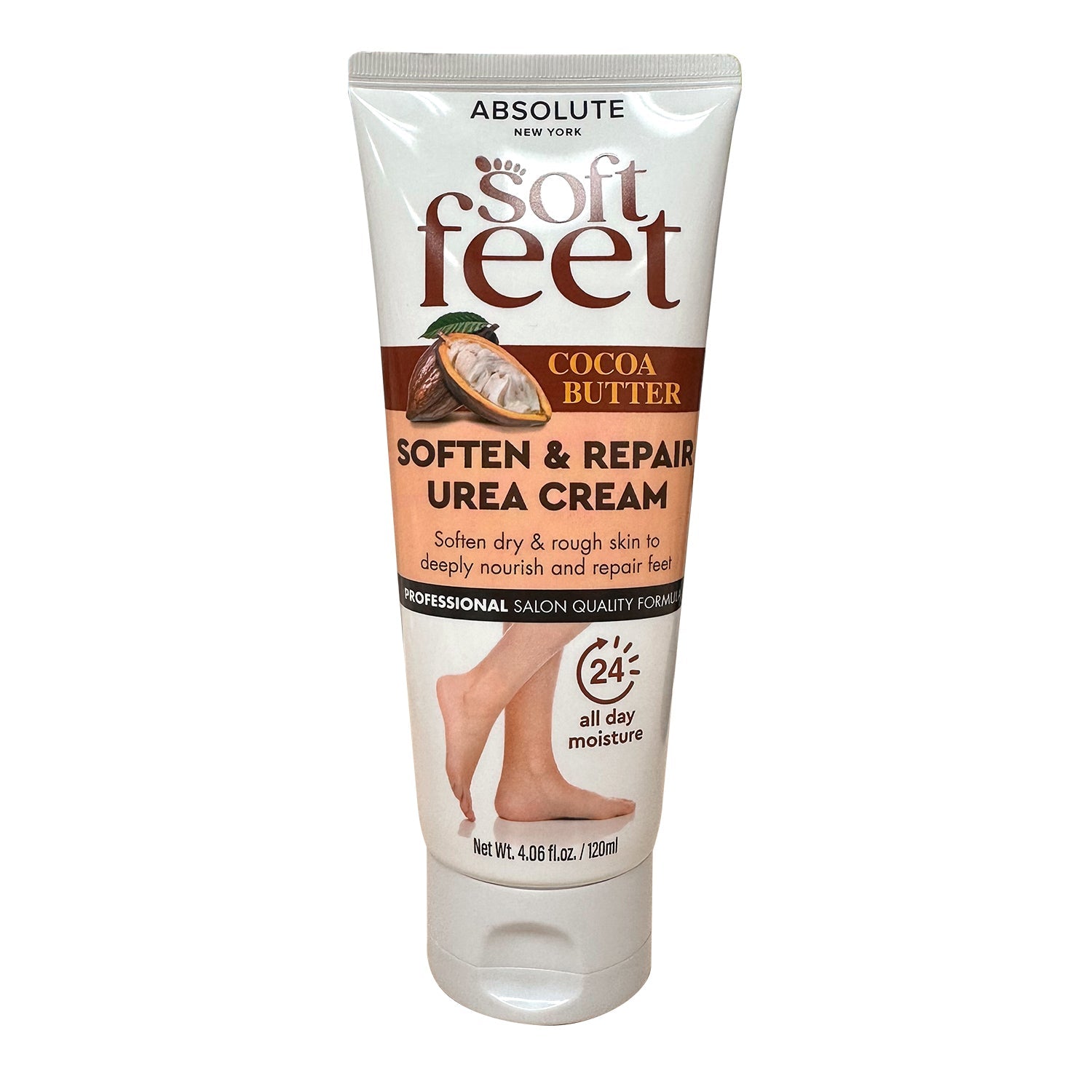 Absolute New York Soft Feet Soften & Repair Urea Foot Cream 4.06oz/ 120ml