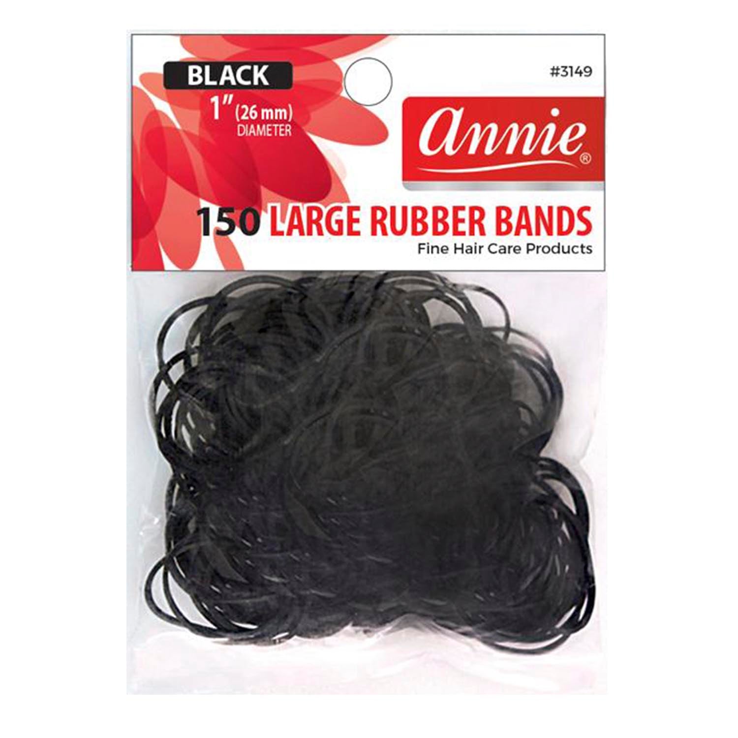 Annie Large Rubber Bands Black 1