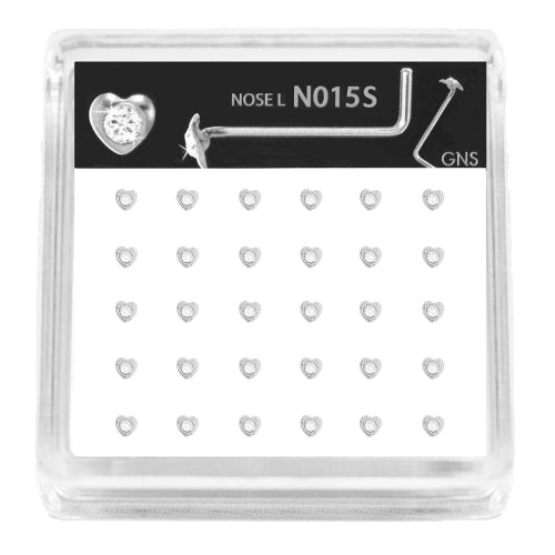 GNS Nose L Heart 30pcs