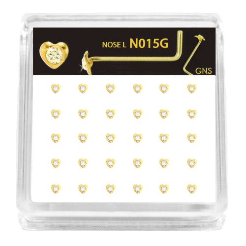 GNS Nose L Heart 30pcs