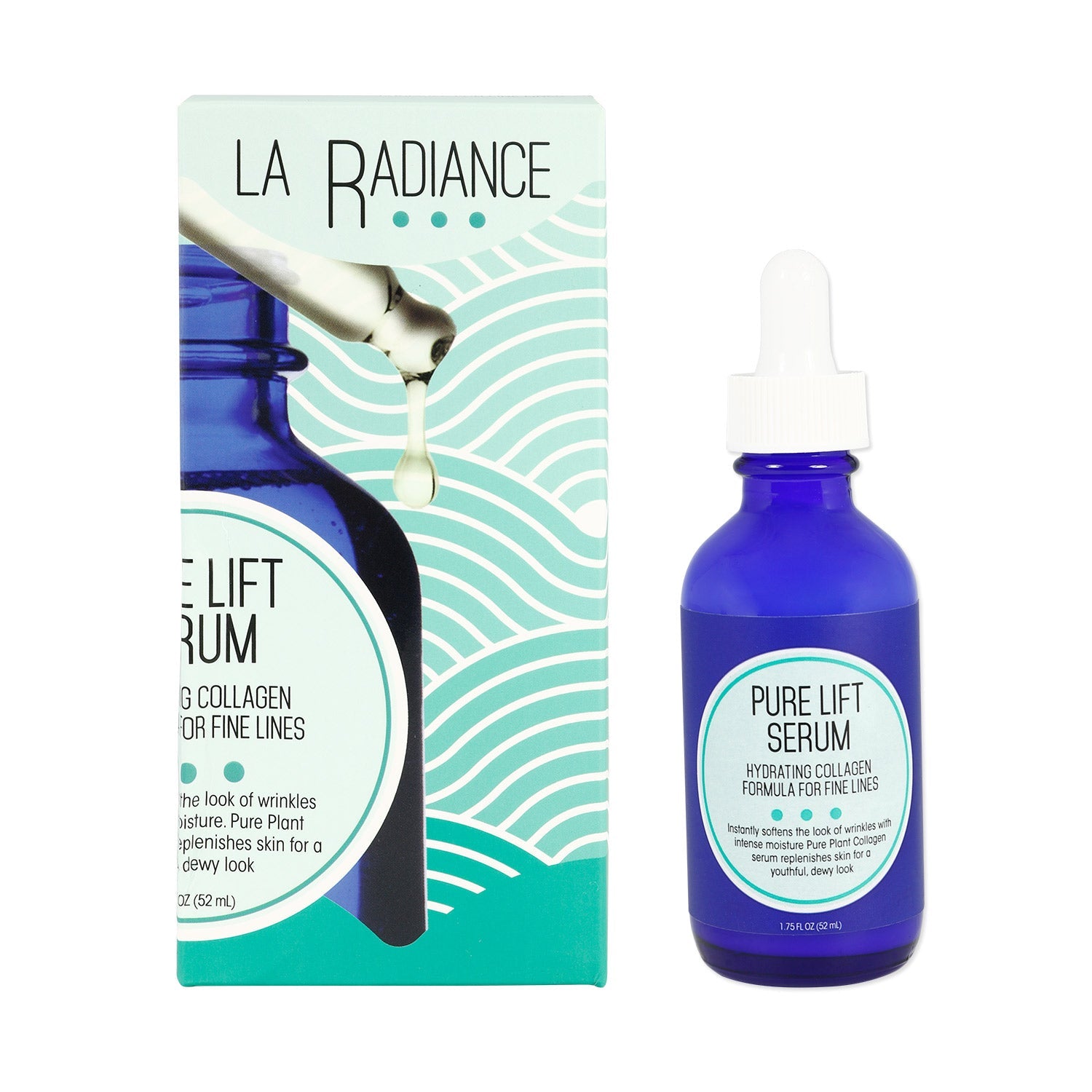 LA Radiance Pure Lift Serum Hydrating Collagen Formula for Fine Lines 1.75oz