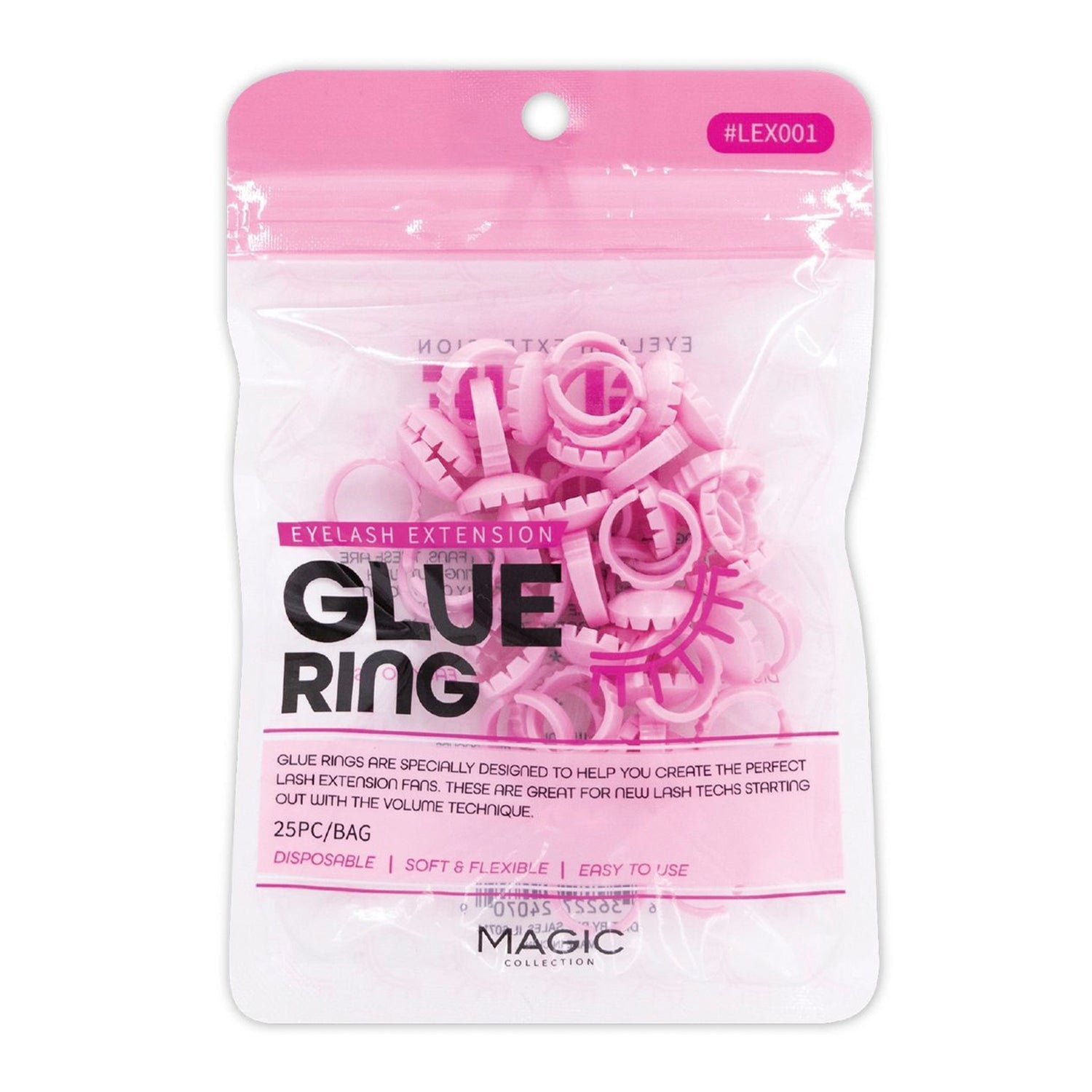 Magic Collection Eyelash Extension Glue Ring 25pcs