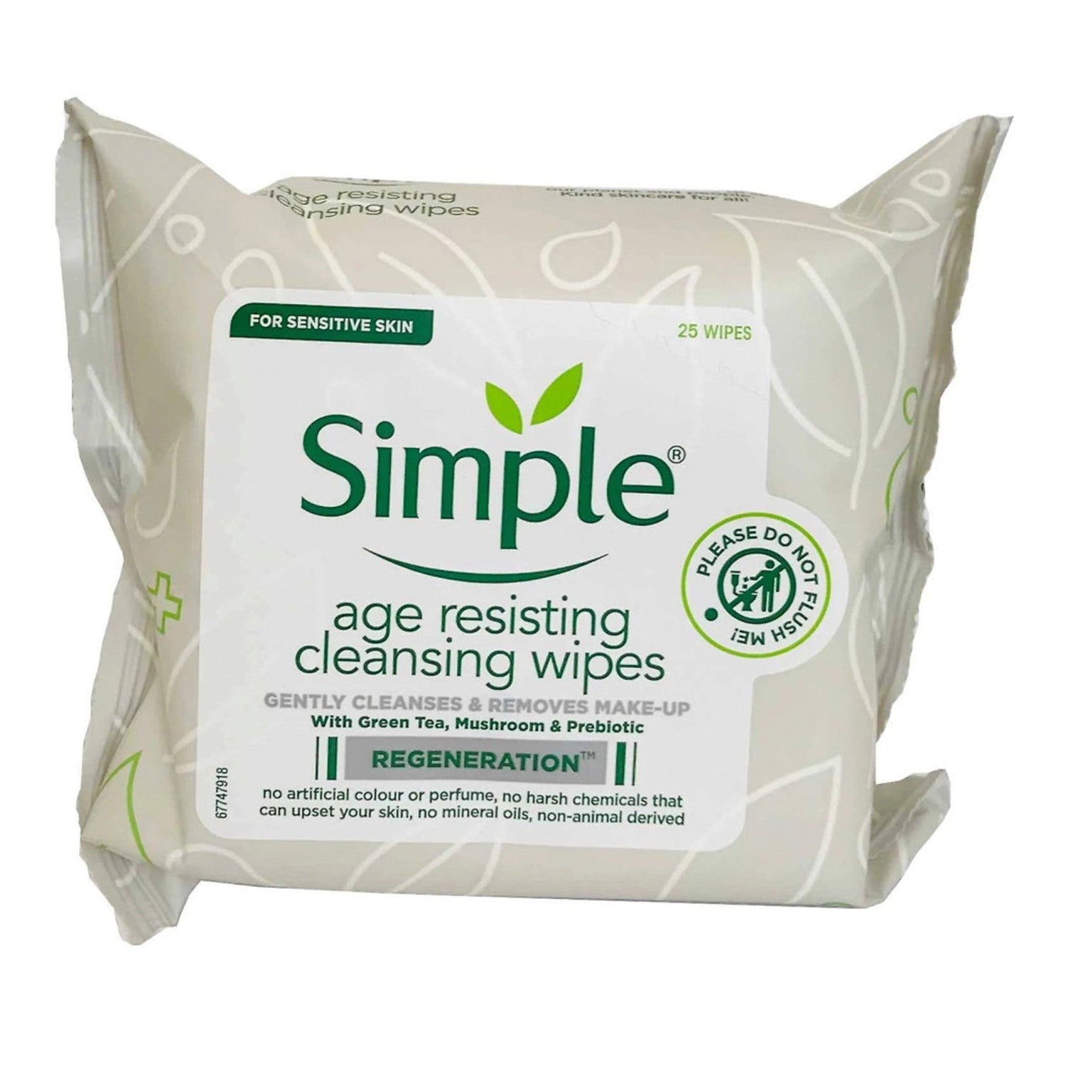 Simple Facial Cleansing Wipes 25ct