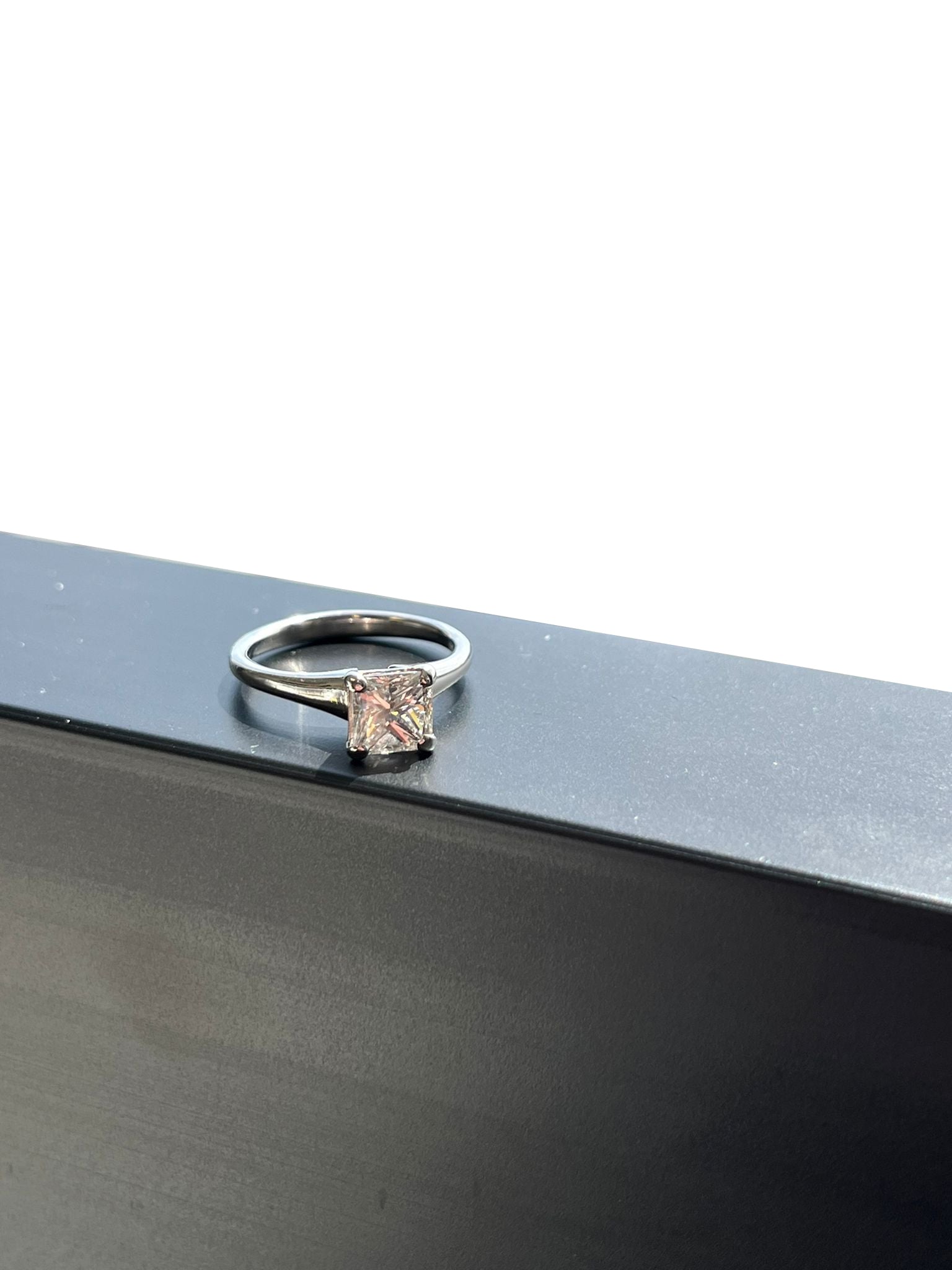 GIA 1.50ct Natural Princess Cut Diamond Engagement Ring in Platinum?VS2 Clarity