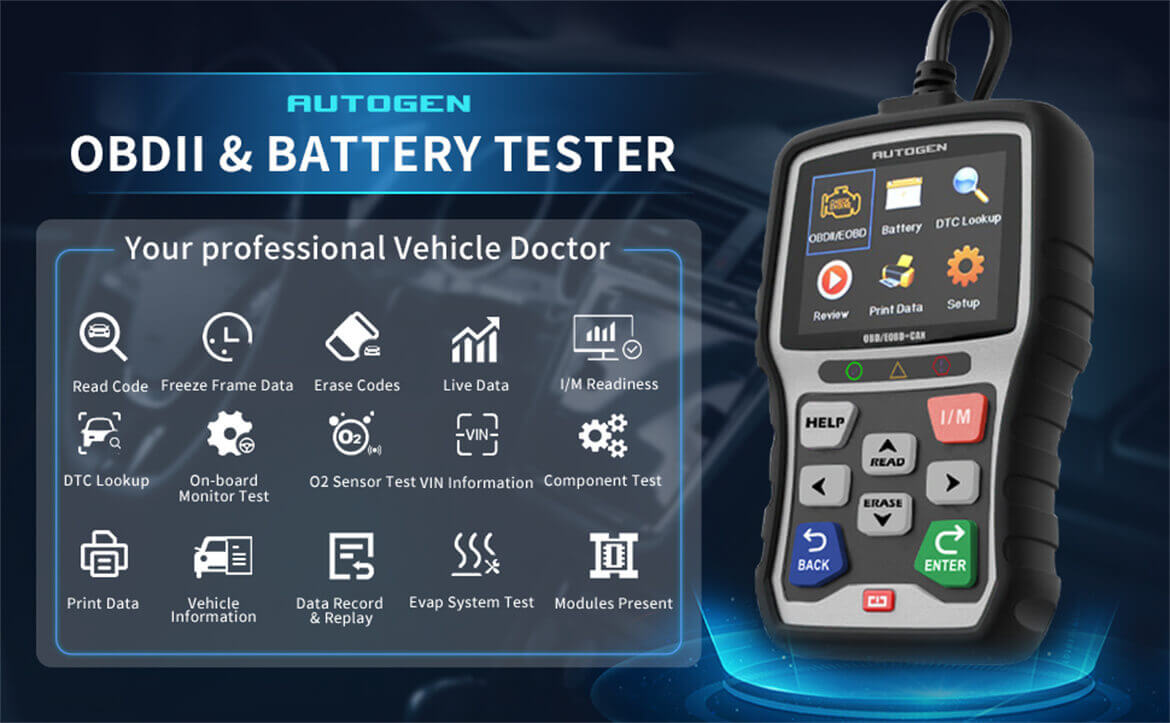 OBD2 Scanner  12V Battery Tester – Autogen