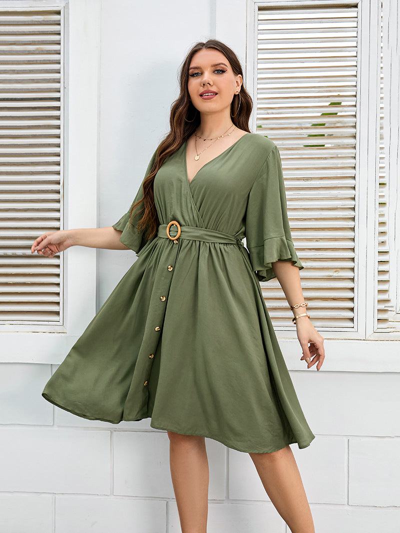Casual Curvy Size Loose Backless Long Dress