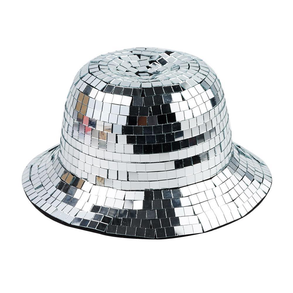 Glitter Mirror Disco Bucket Hat Stunning Disco Ball Party Hat