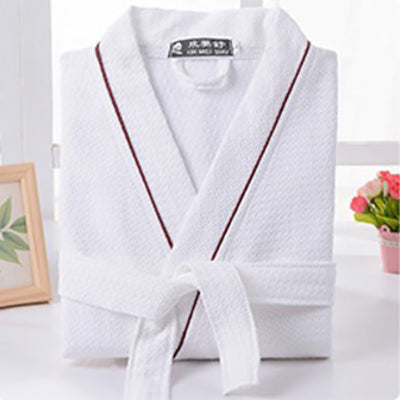 Long Sleeve Waffle 100% Cotton Sleep Lounge Robe