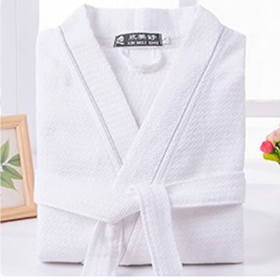 Long Sleeve Waffle 100% Cotton Sleep Lounge Robe