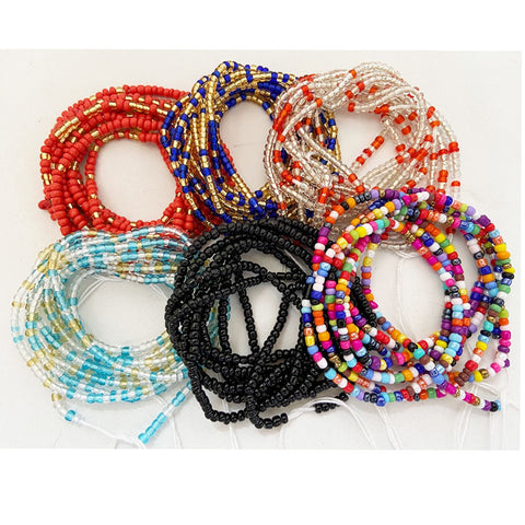 tie on waist beads